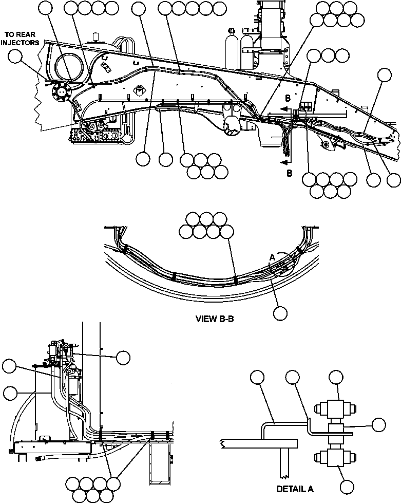Komatsu parts book diagram for AFE57-AM 830E-1AC S/N A30162, A30163, A30165 - A30167, A30170 - A30173     MACARTHUR: AUTOMATIC LUBRICATION SYSTEM ( 2/3)
