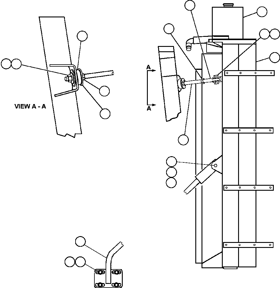Komatsu parts book diagram for AFE57-AQ 830E-1AC S/N A30174-A30176 & A30183 - A30185     HUNTER VALLEY: RADIATOR MOUNTING