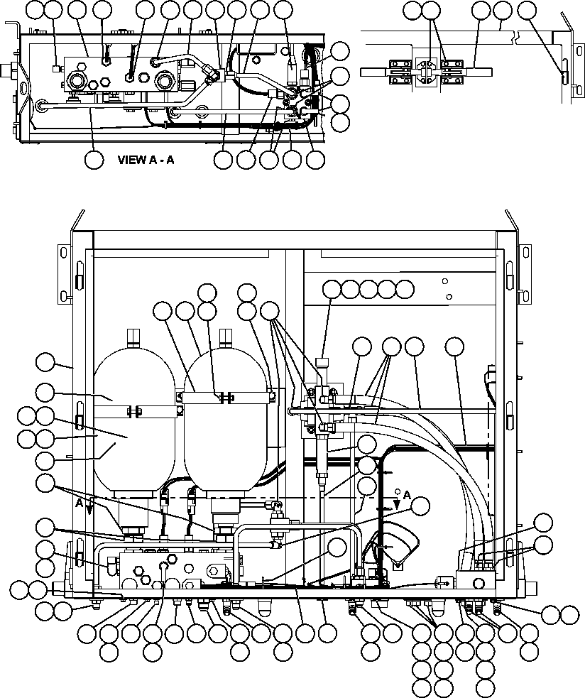 Komatsu parts book diagram for AFE57-AQ 830E-1AC S/N A30174-A30176 & A30183 - A30185     HUNTER VALLEY: BRAKE CABINET ASSEMBLY (EM0529)