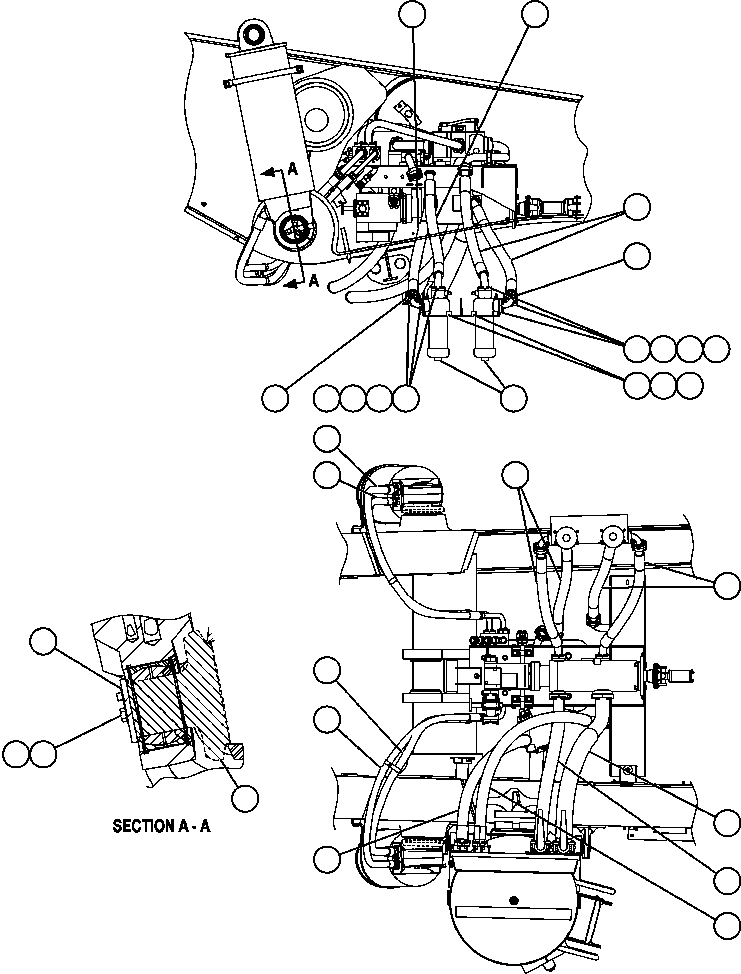 Komatsu parts book diagram for AFE57-AQ 830E-1AC S/N A30174-A30176 & A30183 - A30185     HUNTER VALLEY: HOIST PIPING ( 2/2)