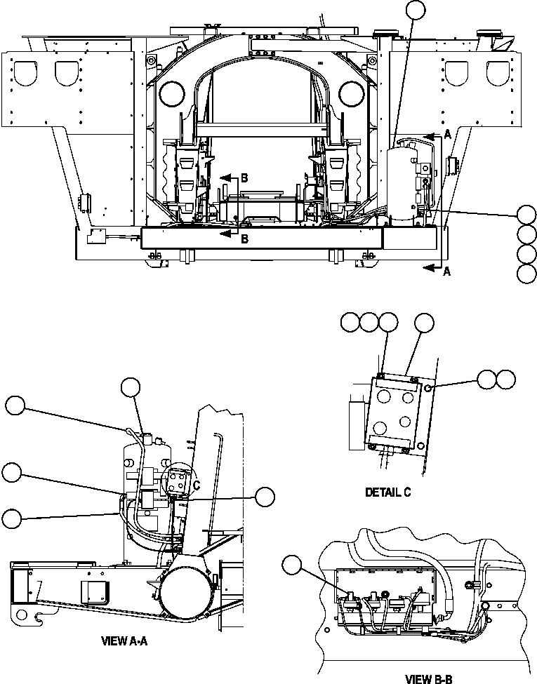 Komatsu parts book diagram for AFE57-AQ 830E-1AC S/N A30174-A30176 & A30183 - A30185     HUNTER VALLEY: RESERVE SYSTEM ( 1/2)