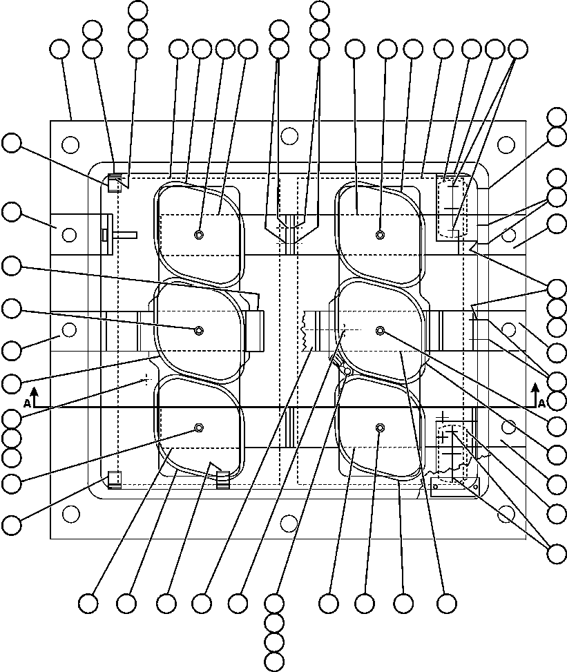 Komatsu parts book diagram for AFE57-AQ 830E-1AC S/N A30174-A30176 & A30183 - A30185     HUNTER VALLEY: PANEL - A.F.S.E.   1/2 (GE0858)