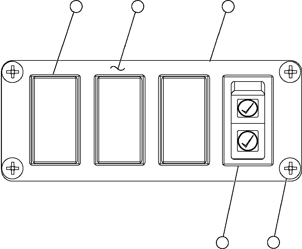 Komatsu parts book diagram for AFE57-AT 830E-1AC S/N A30182, A30186-A30187, A30191-A30193      CARDINAL RIVER / NORTH AMERICAN CONSTRUCTION: UPPER L.H. DASH MODULE (EL4149)