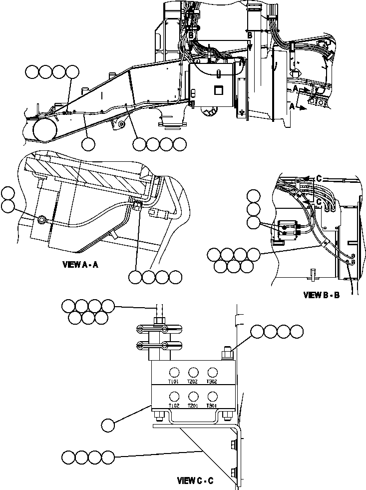 Komatsu parts book diagram for AFE57-AT 830E-1AC S/N A30182, A30186-A30187, A30191-A30193      CARDINAL RIVER / NORTH AMERICAN CONSTRUCTION: POWER WIRING INSTALLATION