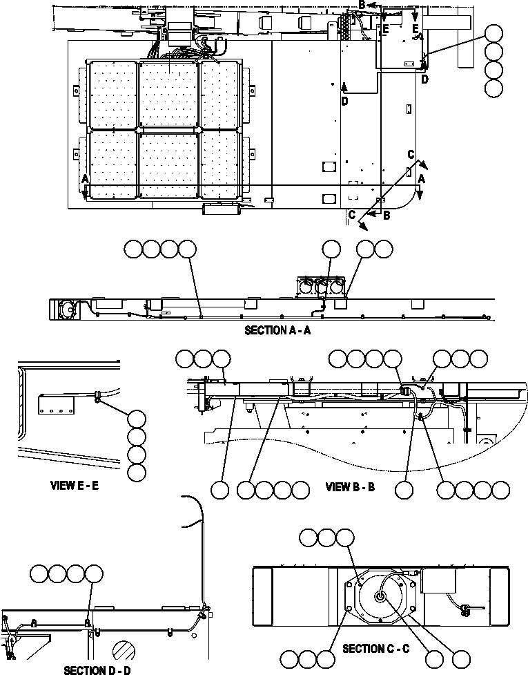 Komatsu parts book diagram for AFE57-AT 830E-1AC S/N A30182, A30186-A30187, A30191-A30193      CARDINAL RIVER / NORTH AMERICAN CONSTRUCTION: RIGHT DECK WIRING