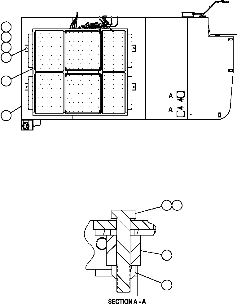 Komatsu parts book diagram for AFE57-AT 830E-1AC S/N A30182, A30186-A30187, A30191-A30193      CARDINAL RIVER / NORTH AMERICAN CONSTRUCTION: RIGHT DECK MOUNTING & GRID