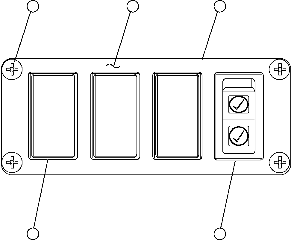 Komatsu parts book diagram for AFE57-C 830E-AC S/N A30005 & A30009-A30010 & A30012-A30013         MINERA HUASCO (CMH): UPPER L.H. DASH MODULE (EL4149)