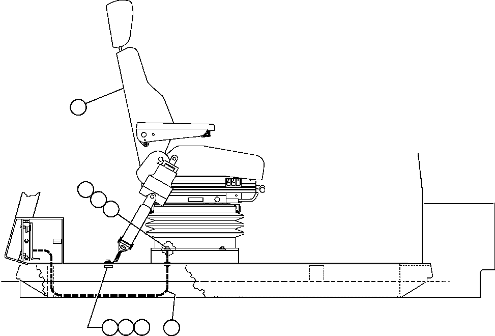 Komatsu parts book diagram for AFE57-C 830E-AC S/N A30005 & A30009-A30010 & A30012-A30013         MINERA HUASCO (CMH): OPERATOR'S SEAT INSTALLATION