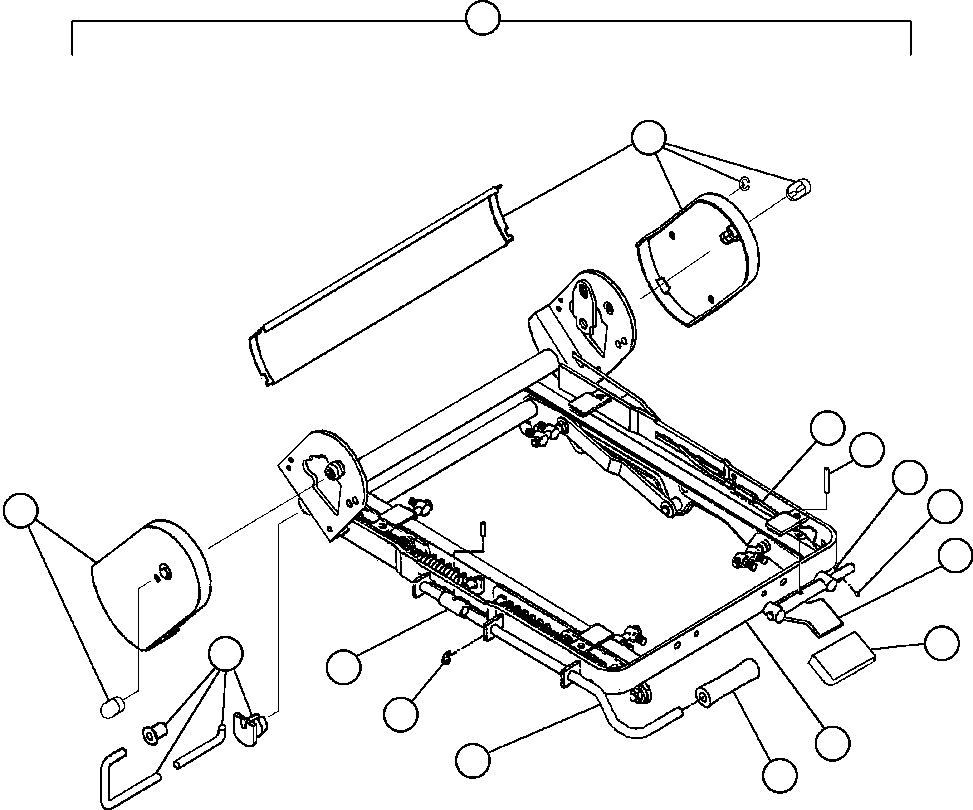 Komatsu parts book diagram for AFE57-C 830E-AC S/N A30005 & A30009-A30010 & A30012-A30013         MINERA HUASCO (CMH): PASSENGER SEAT ASSEMBLY - 2 (PB9771)