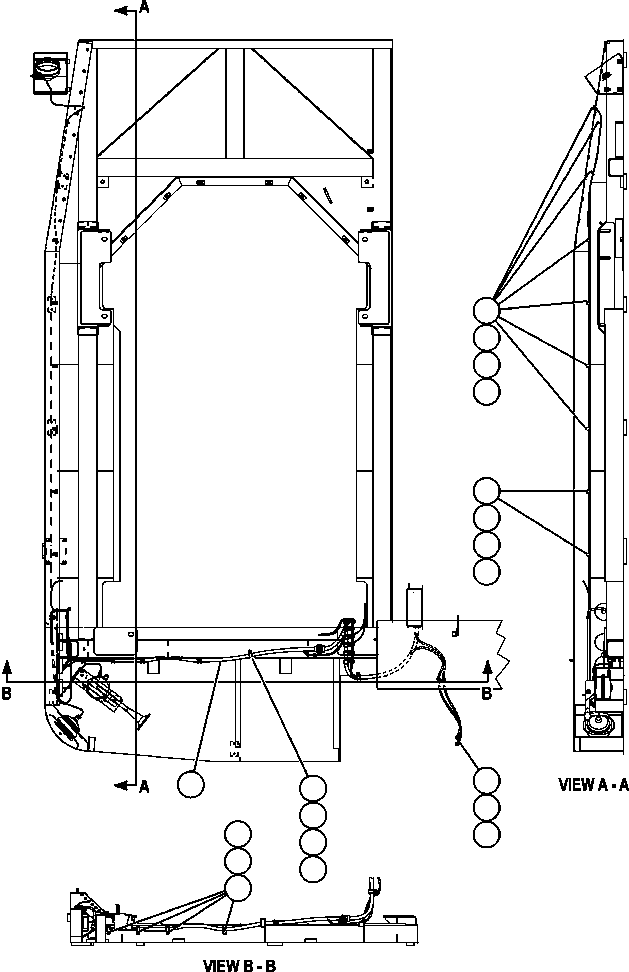 Komatsu parts book diagram for AFE57-C 830E-AC S/N A30005 & A30009-A30010 & A30012-A30013         MINERA HUASCO (CMH): LEFT UPRIGHT ELECTRICAL GROUP - 1