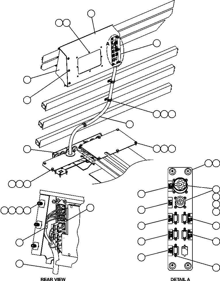 Komatsu parts book diagram for AFE57-C 830E-AC S/N A30005 & A30009-A30010 & A30012-A30013         MINERA HUASCO (CMH): D.I.D. PANEL INSTALLATION