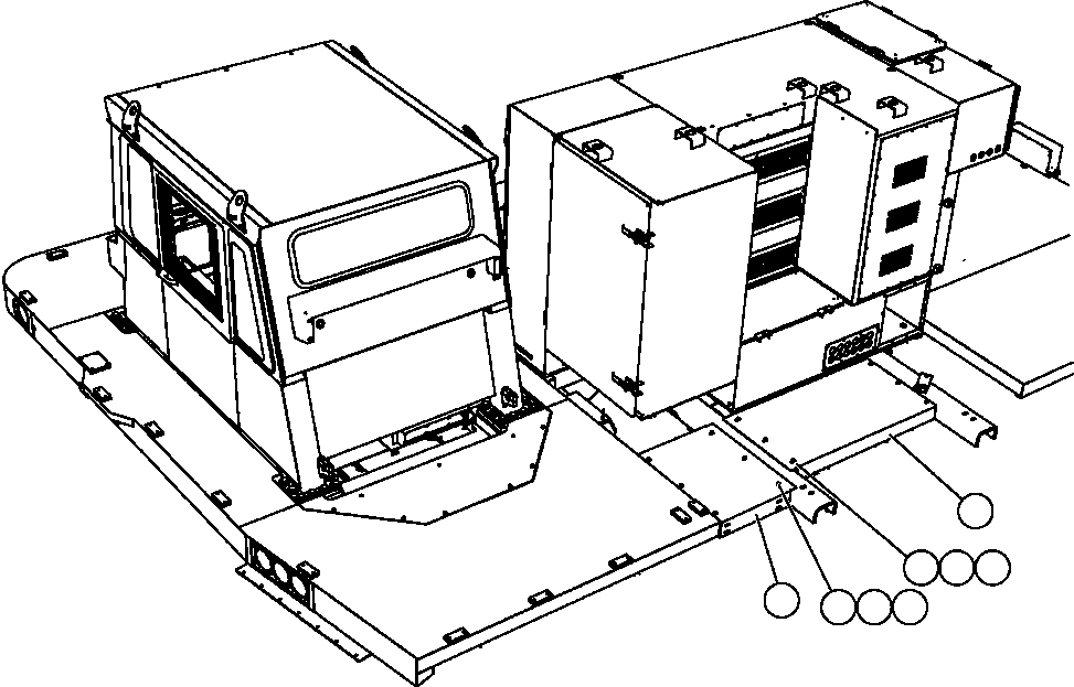 Komatsu parts book diagram for AFE57-CB 830E-1AC S/N A30340 - A30343     FELIX RESOURCES: REAR DECK INSTALLATION