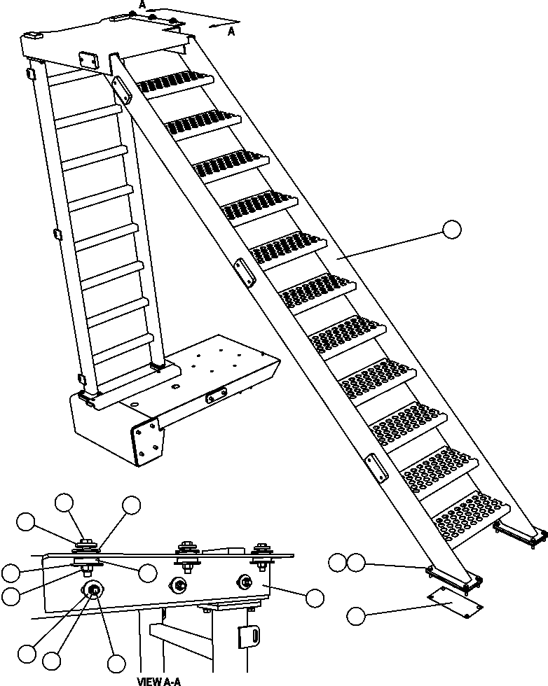 Komatsu parts book diagram for AFE57-CB 830E-1AC S/N A30340 - A30343     FELIX RESOURCES: DIAGONAL LADDER INSTALLATION