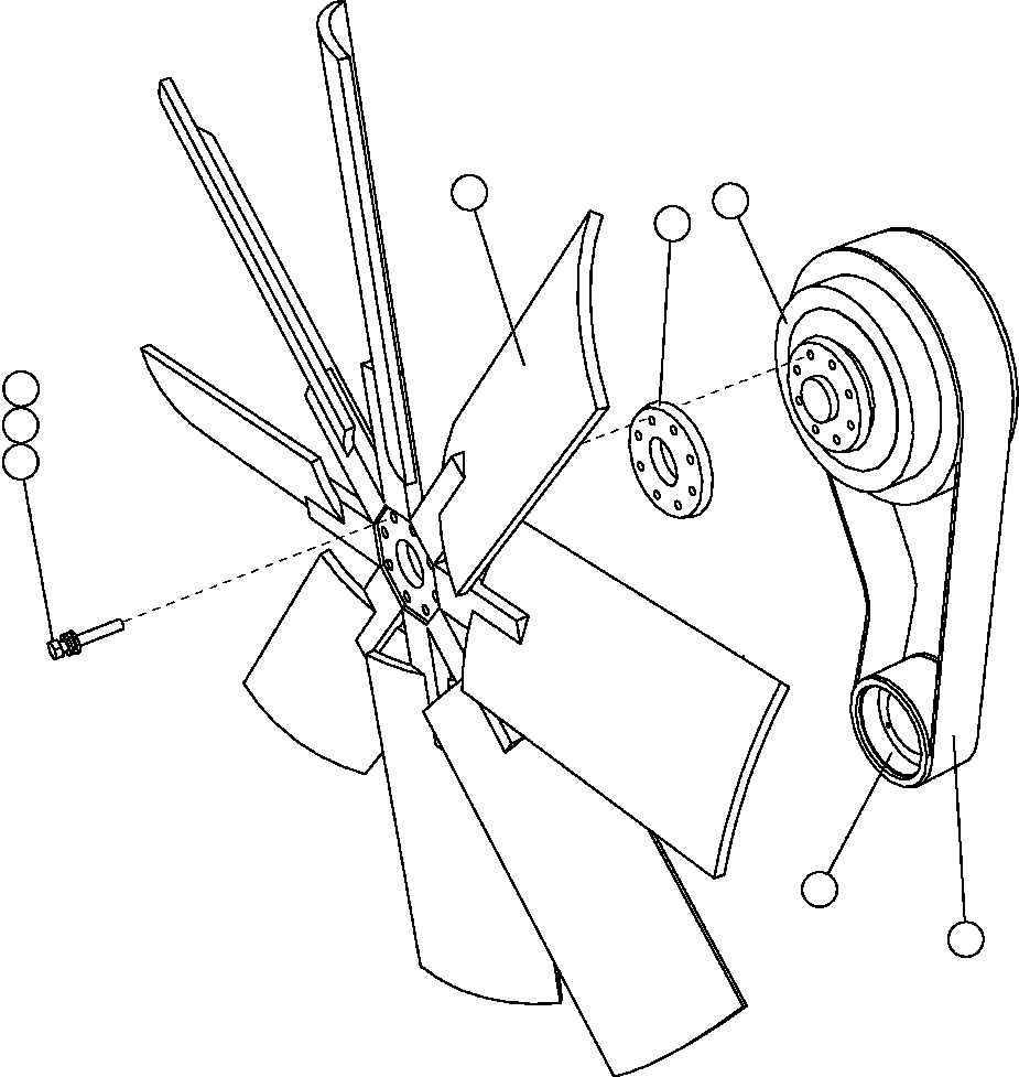 Komatsu parts book diagram for AFE57-CB 830E-1AC S/N A30340 - A30343     FELIX RESOURCES: FAN & FAN DRIVE