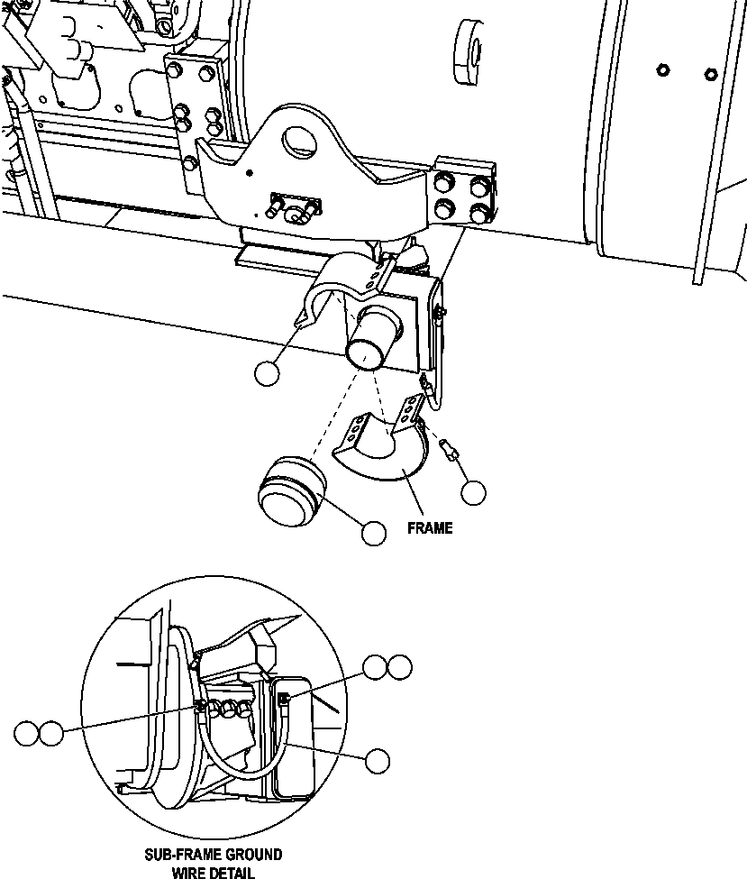 Komatsu parts book diagram for AFE57-CB 830E-1AC S/N A30340 - A30343     FELIX RESOURCES: SUB-FRAME CRADLE INSTALLATION