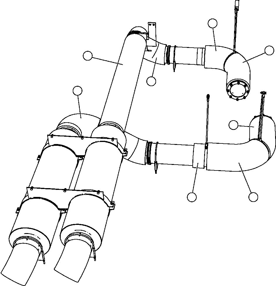 Komatsu parts book diagram for AFE57-CB 830E-1AC S/N A30340 - A30343     FELIX RESOURCES: EXHAUST BLANKETS