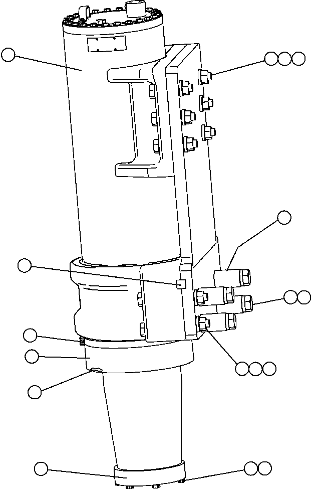 Komatsu parts book diagram for AFE57-CB 830E-1AC S/N A30340 - A30343     FELIX RESOURCES: FRONT SUSPENSION MOUNTING
