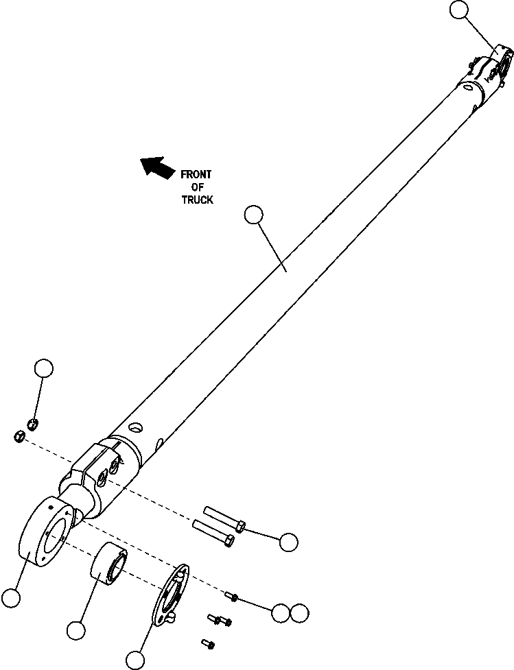 Komatsu parts book diagram for AFE57-CB 830E-1AC S/N A30340 - A30343     FELIX RESOURCES: TIE ROD
