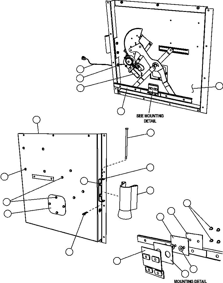 Komatsu parts book diagram for AFE57-CB 830E-1AC S/N A30340 - A30343     FELIX RESOURCES: INNER DOOR PANEL - RH (EL2747)