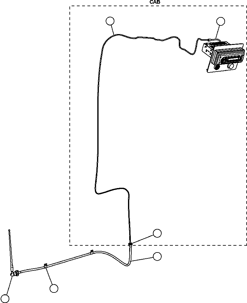 Komatsu parts book diagram for AFE57-CB 830E-1AC S/N A30340 - A30343     FELIX RESOURCES: RADIO ANTENNA INSTALLATION