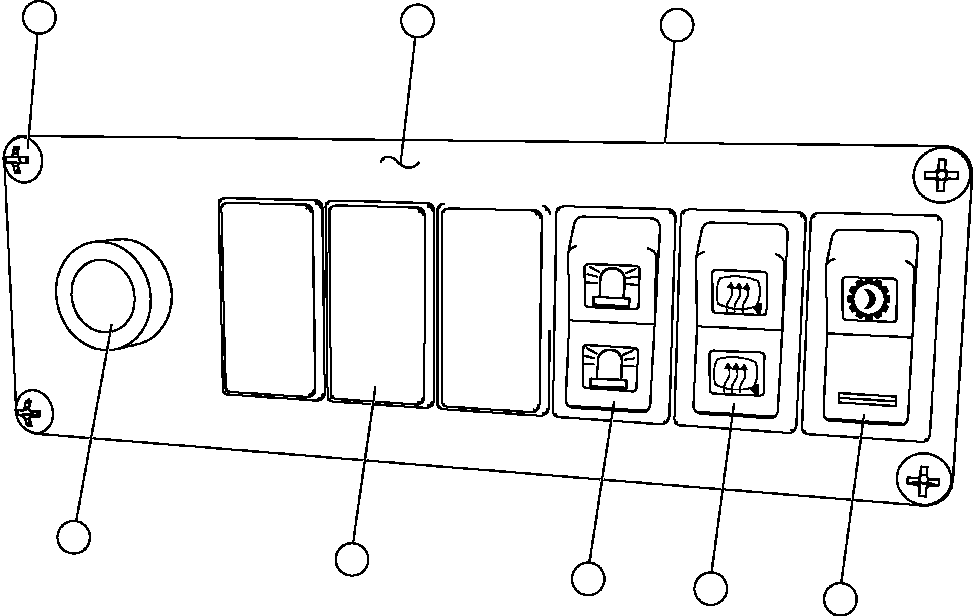 Komatsu parts book diagram for AFE57-CB 830E-1AC S/N A30340 - A30343     FELIX RESOURCES: LOWER RH DASH MODULE (EM4321)