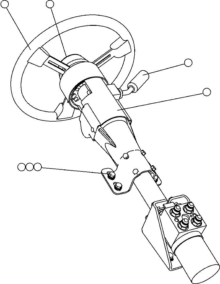 Komatsu parts book diagram for AFE57-CB 830E-1AC S/N A30340 - A30343     FELIX RESOURCES: STEERING COLUMN INSTALLATION