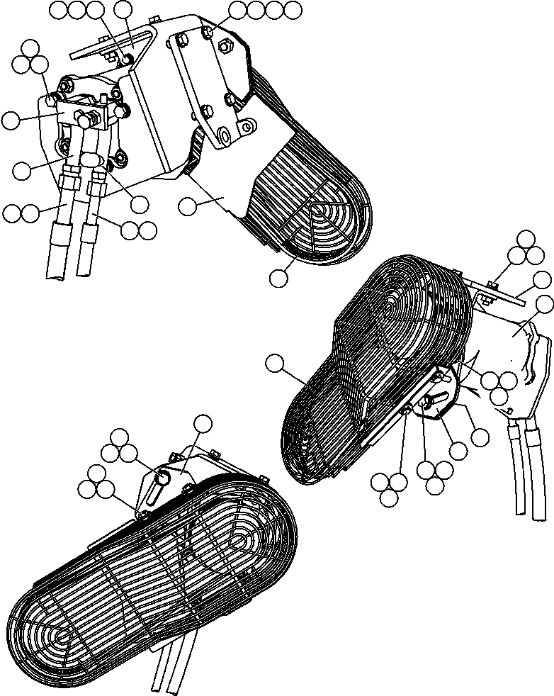 Komatsu parts book diagram for AFE57-CB 830E-1AC S/N A30340 - A30343     FELIX RESOURCES: AIR CONDITIONING - COMPRESSOR INSTALLATION