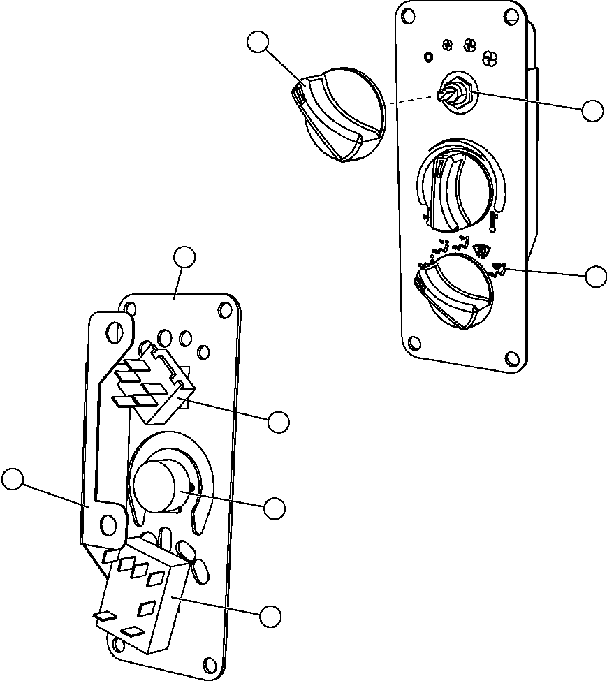 Komatsu parts book diagram for AFE57-CB 830E-1AC S/N A30340 - A30343     FELIX RESOURCES: CONTROL PANEL SWITCH (EL5676)