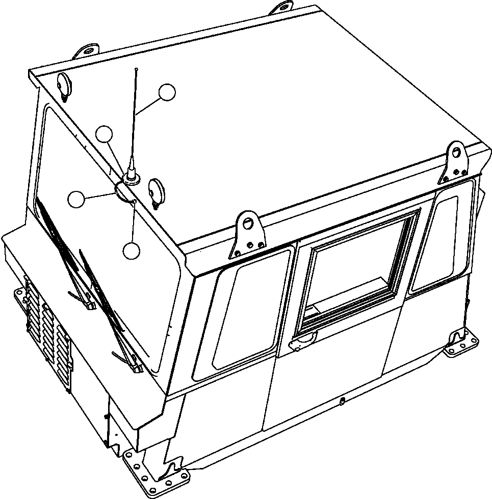 Komatsu parts book diagram for AFE57-CB 830E-1AC S/N A30340 - A30343     FELIX RESOURCES: ORBCOMM CAB INSTALLATION