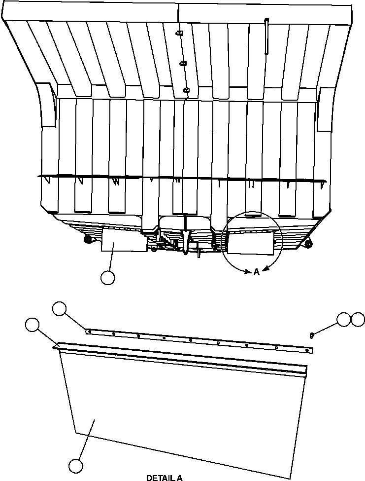 Komatsu parts book diagram for AFE57-CB 830E-1AC S/N A30340 - A30343     FELIX RESOURCES: BODY MUDFLAP INSTALLATION ( 2/2)