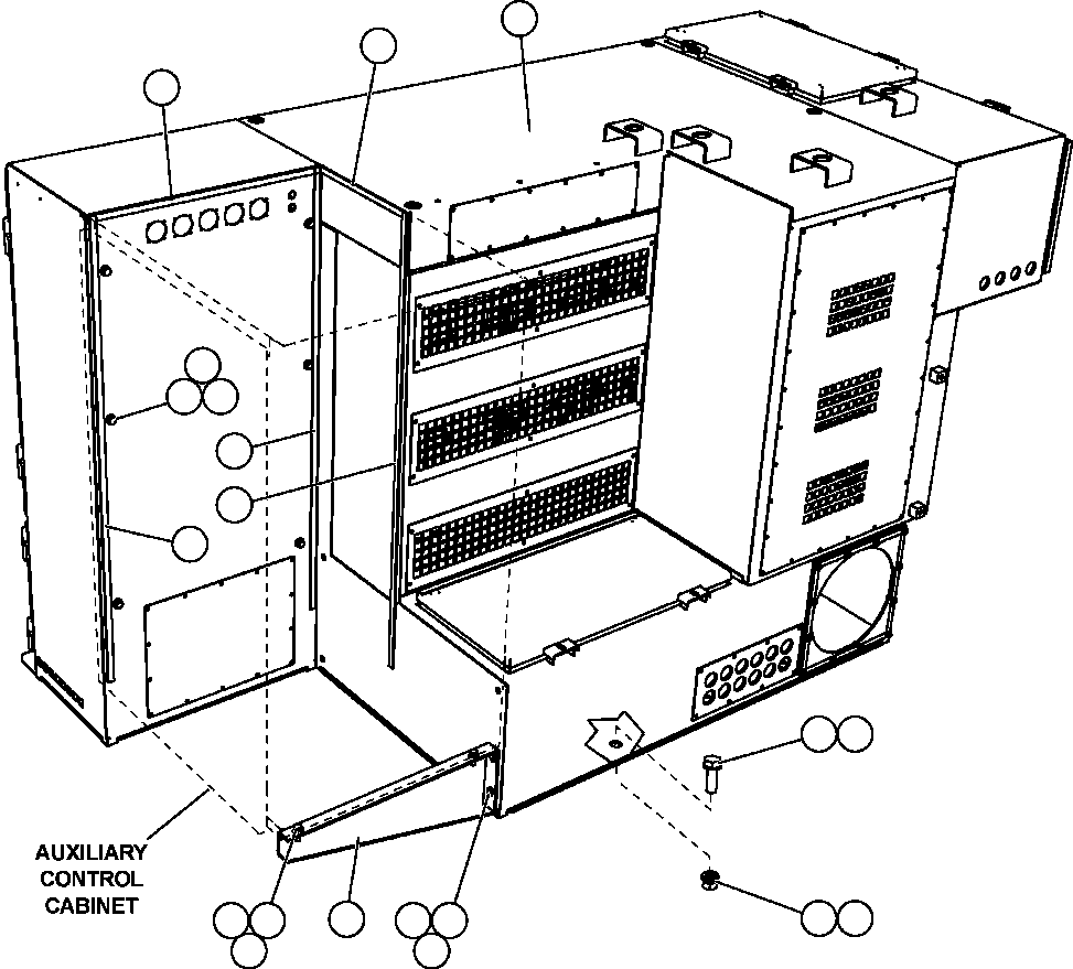 Komatsu parts book diagram for AFE57-CB 830E-1AC S/N A30340 - A30343     FELIX RESOURCES: CONTROL CABINET/AUX CABINET INSTALLATION