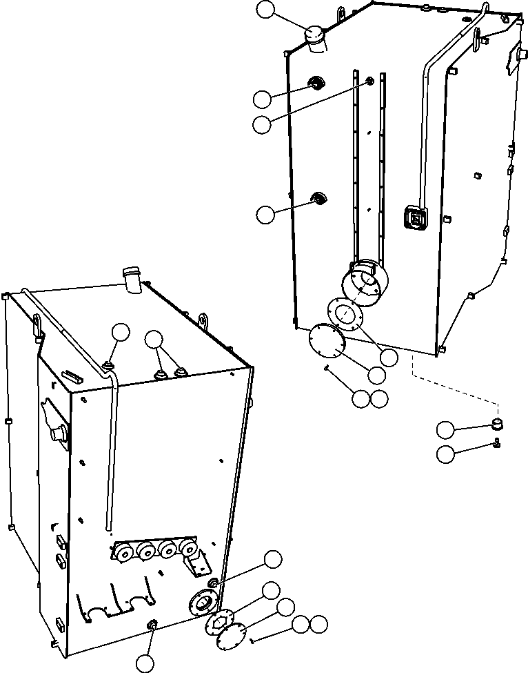 Komatsu parts book diagram for AFE57-CB 830E-1AC S/N A30340 - A30343     FELIX RESOURCES: FUEL TANK