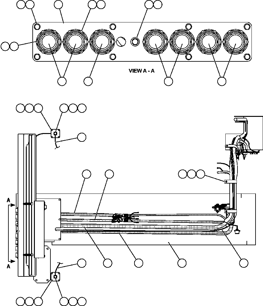 Komatsu parts book diagram for AFE57-CB 830E-1AC S/N A30340 - A30343     FELIX RESOURCES: CAB CONNECTOR PLATE & WIRING