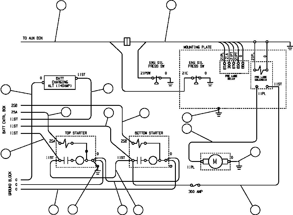 Komatsu parts book diagram for AFE57-CB 830E-1AC S/N A30340 - A30343     FELIX RESOURCES: BATTERY & ELECTRIC STARTER WIRING