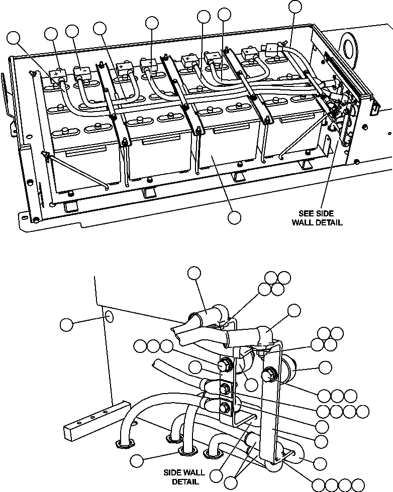 Komatsu parts book diagram for AFE57-CB 830E-1AC S/N A30340 - A30343     FELIX RESOURCES: BATTERY BOX ( 3/5)