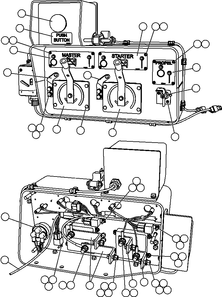 Komatsu parts book diagram for AFE57-CB 830E-1AC S/N A30340 - A30343     FELIX RESOURCES: ISOLATION BOX   2/2 (EM6484)