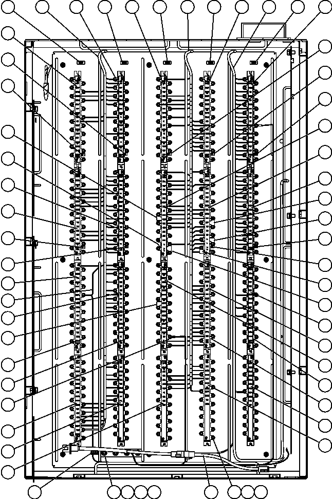 Komatsu parts book diagram for AFE57-CB 830E-1AC S/N A30340 - A30343     FELIX RESOURCES: AUXILIARY CONTROL CABINET COMPONENTS - REAR WALL