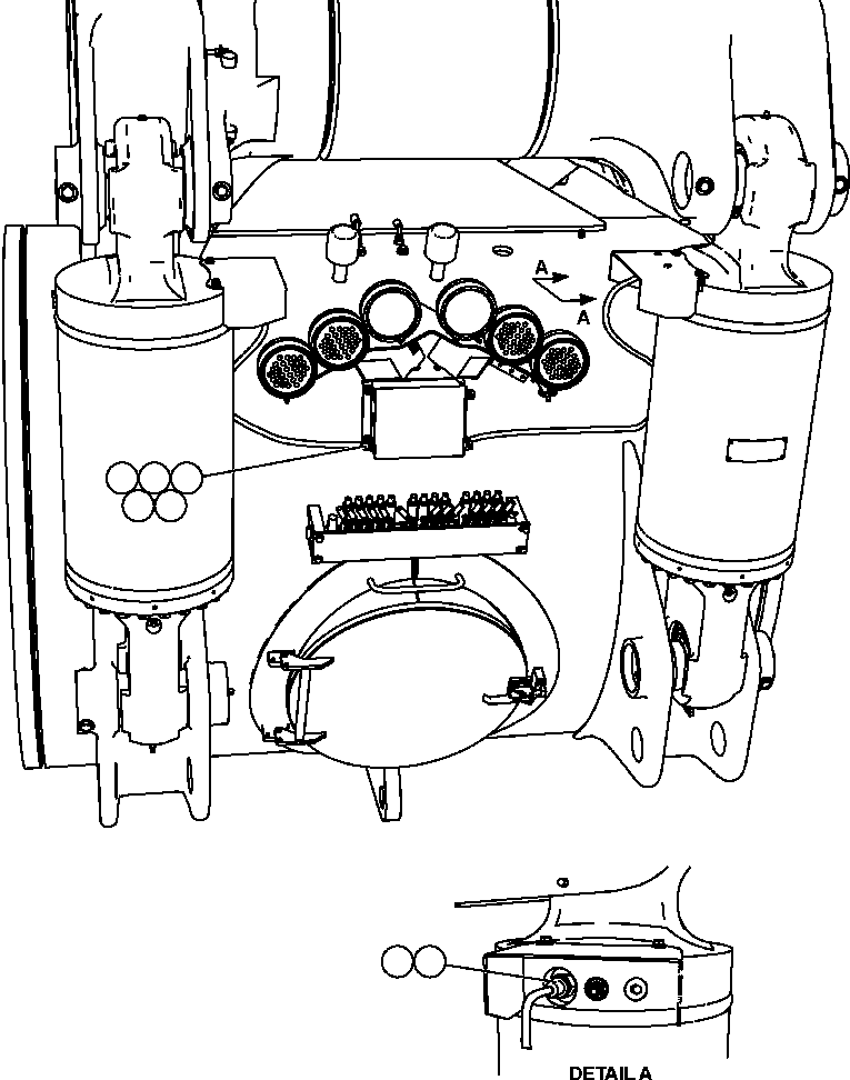 Komatsu parts book diagram for AFE57-CB 830E-1AC S/N A30340 - A30343     FELIX RESOURCES: PAYLOAD METER III - REAR SUSPENSIONS