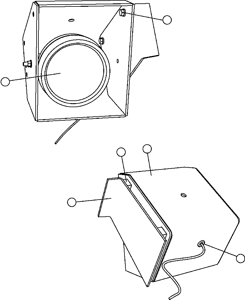 Komatsu parts book diagram for AFE57-CB 830E-1AC S/N A30340 - A30343     FELIX RESOURCES: DECK MOUNTED BACKUP LIGHTS