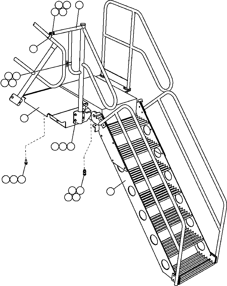 Komatsu parts book diagram for AFE57-CB 830E-1AC S/N A30340 - A30343     FELIX RESOURCES: RETRACTABLE LADDER ( 1/3)