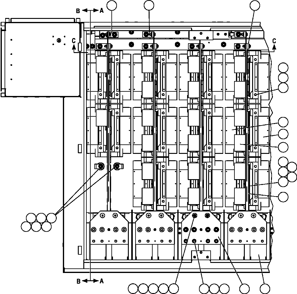 Komatsu parts book diagram for AFE57-CB 830E-1AC S/N A30340 - A30343     FELIX RESOURCES: CONTROL CABINET - RIGHT FRONT (PC2752)