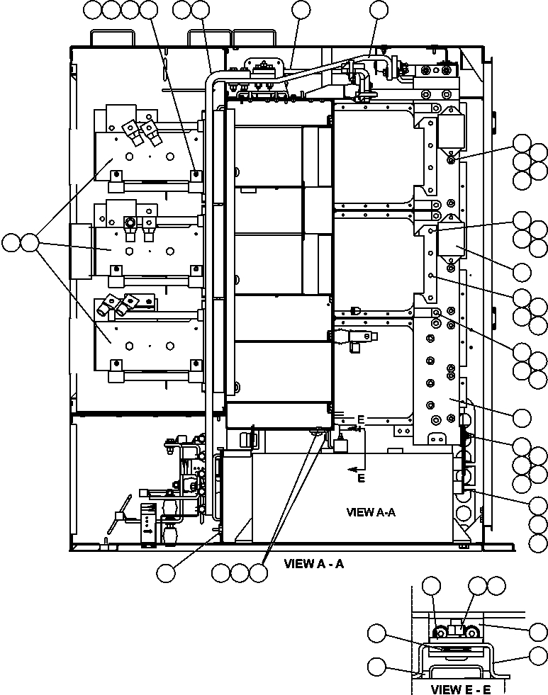 Komatsu parts book diagram for AFE57-CB 830E-1AC S/N A30340 - A30343     FELIX RESOURCES: CONTROL CABINET - RIGHT COMPARTMENT  1/2 (PC2752)