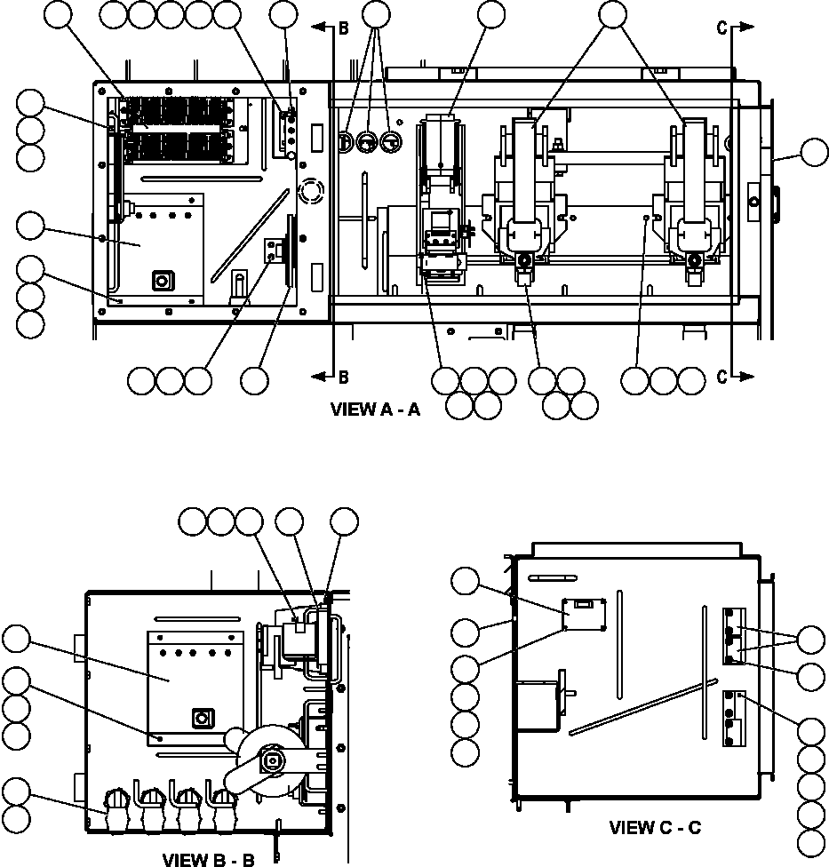 Komatsu parts book diagram for AFE57-CB 830E-1AC S/N A30340 - A30343     FELIX RESOURCES: CONTROL CABINET - CONTACTOR BOX (PC2752)