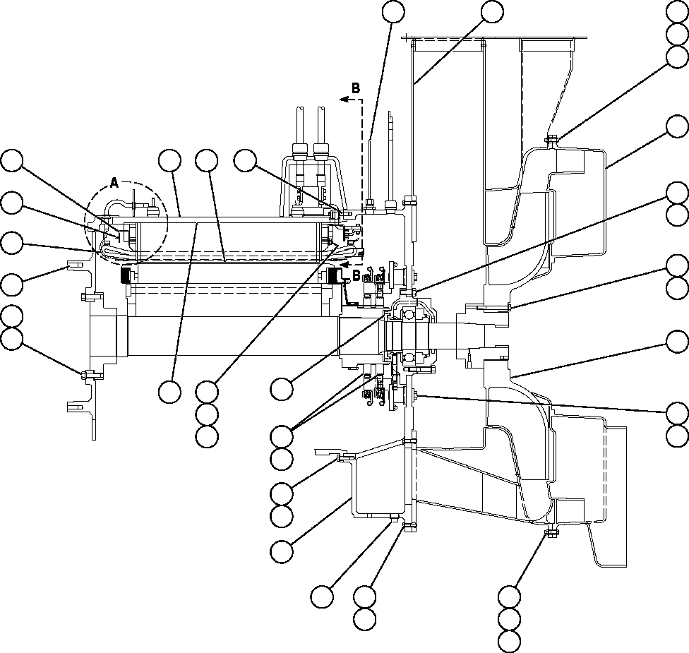 Komatsu parts book diagram for AFE57-CB 830E-1AC S/N A30340 - A30343     FELIX RESOURCES: ALTERNATOR - ENGINE MOUNT ( 1/2)