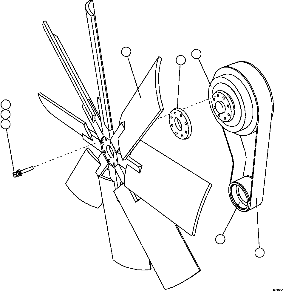 Komatsu parts book diagram for AFE57-CV 830E-1AC S/N A30461 - A30463 & A30470 - A30472     BARRICK BALD MOUNTAIN: FAN & FAN DRIVE