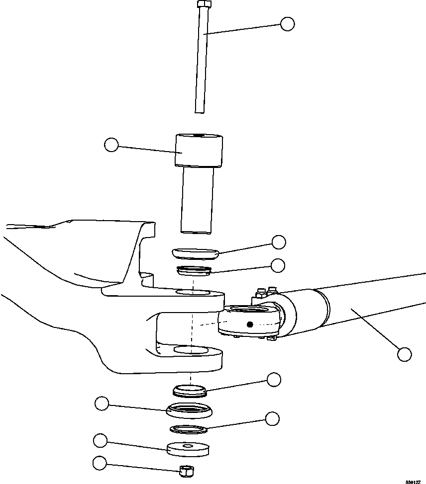 Komatsu parts book diagram for AFE57-CV 830E-1AC S/N A30461 - A30463 & A30470 - A30472     BARRICK BALD MOUNTAIN: TIE ROD INSTALLATION
