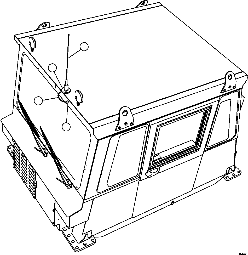 Komatsu parts book diagram for AFE57-CV 830E-1AC S/N A30461 - A30463 & A30470 - A30472     BARRICK BALD MOUNTAIN: ORBCOMM CAB INSTALLATION