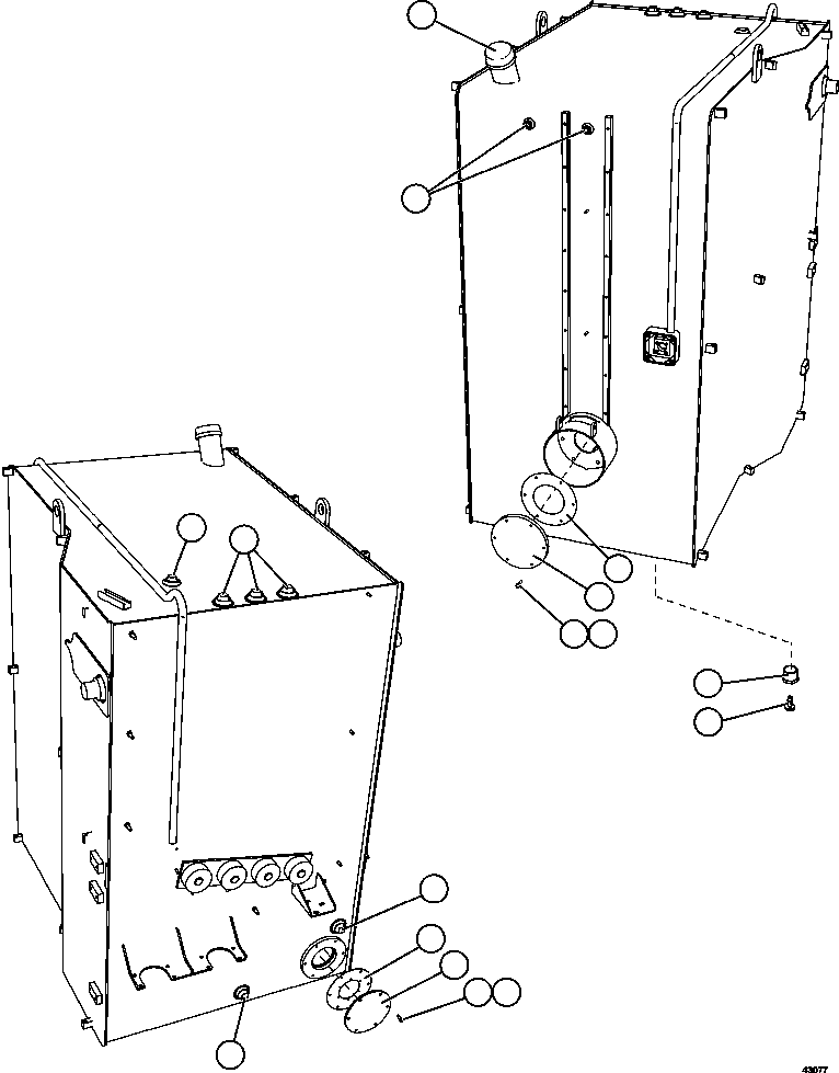 Komatsu parts book diagram for AFE57-CV 830E-1AC S/N A30461 - A30463 & A30470 - A30472     BARRICK BALD MOUNTAIN: FUEL TANK