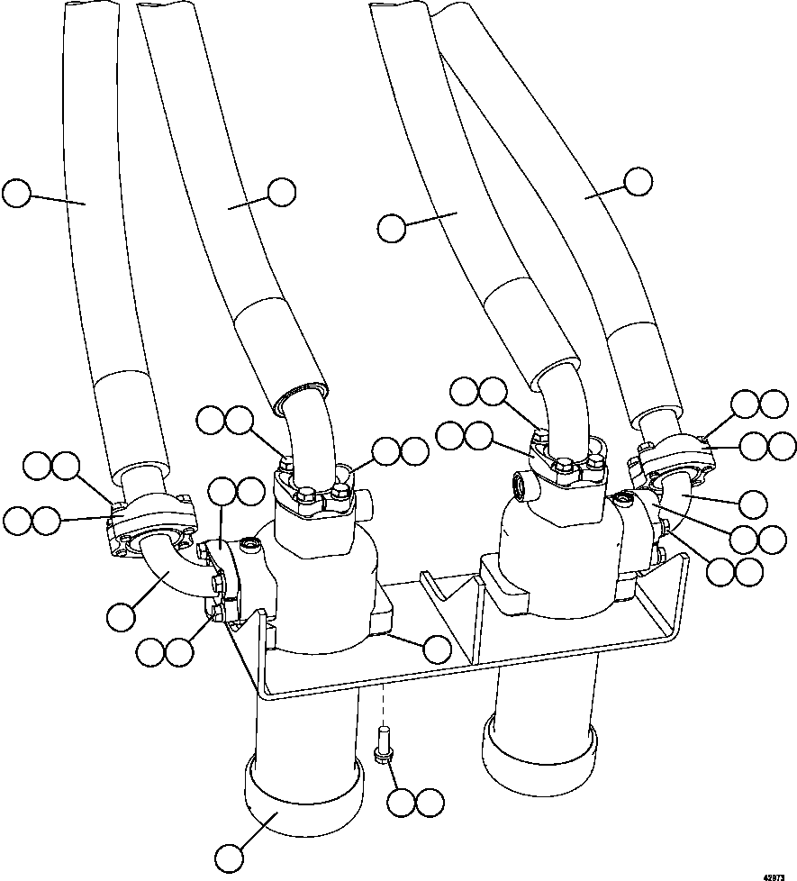 Komatsu parts book diagram for AFE57-CV 830E-1AC S/N A30461 - A30463 & A30470 - A30472     BARRICK BALD MOUNTAIN: HOIST FILTER INSTALLATION