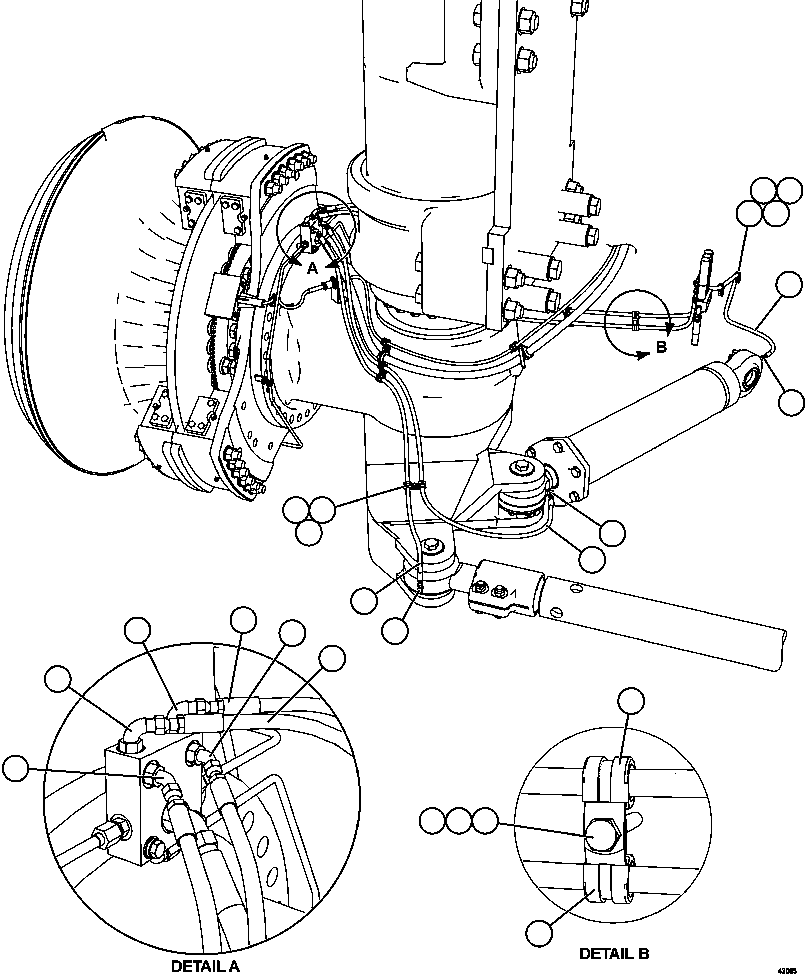 Komatsu parts book diagram for AFE57-CV 830E-1AC S/N A30461 - A30463 & A30470 - A30472     BARRICK BALD MOUNTAIN: AUTOMATIC LUBRICATION - STEERING